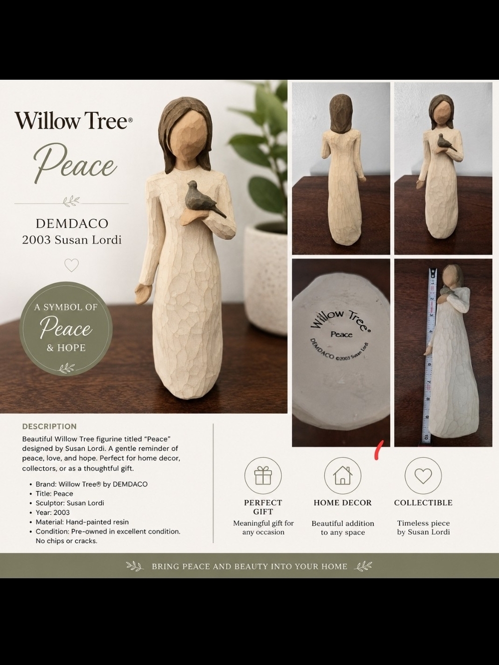 Willow Tree "Peace" Figurine - Neutral Tones